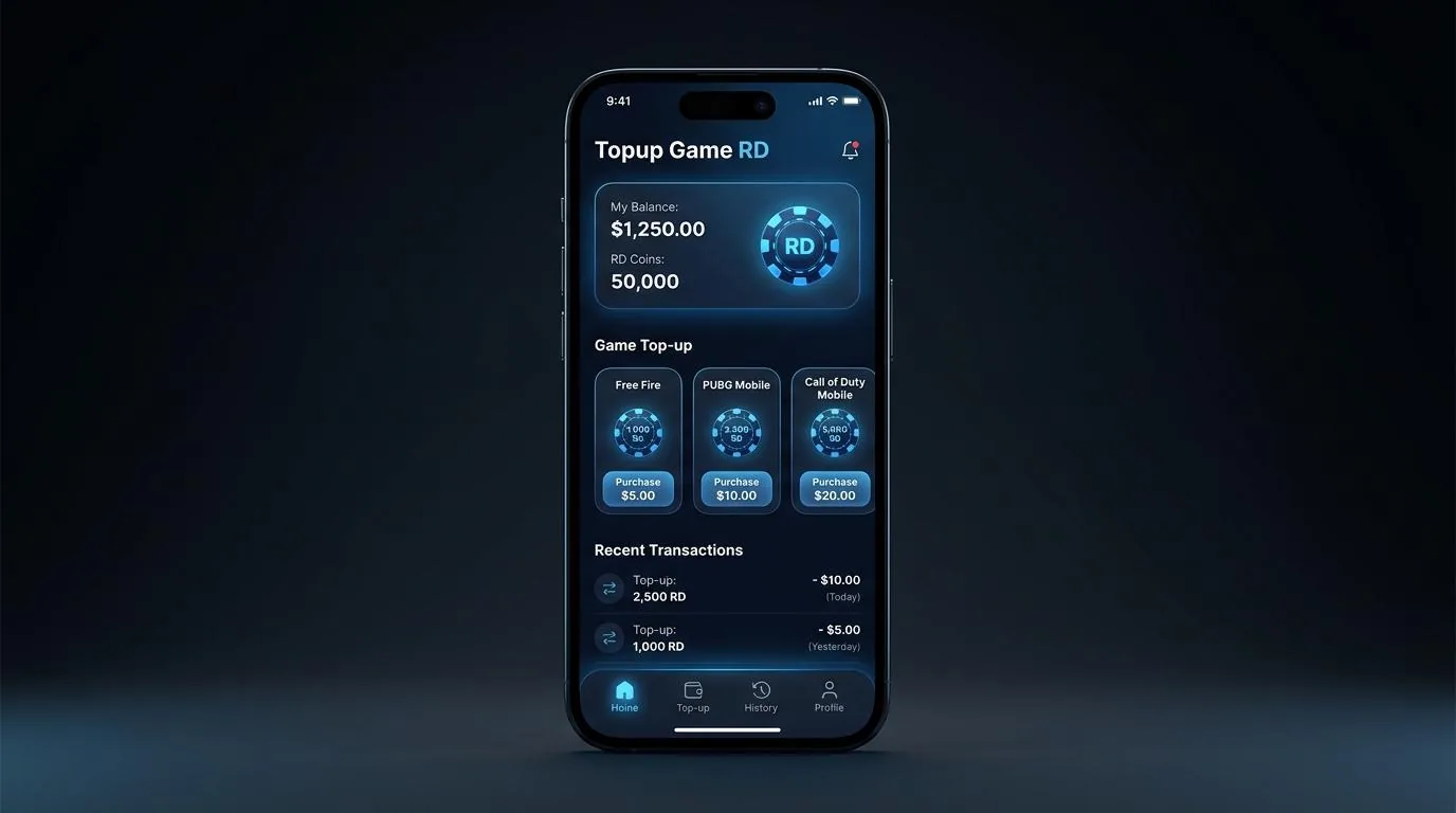 Interface top up game royal dream di 666rsgames